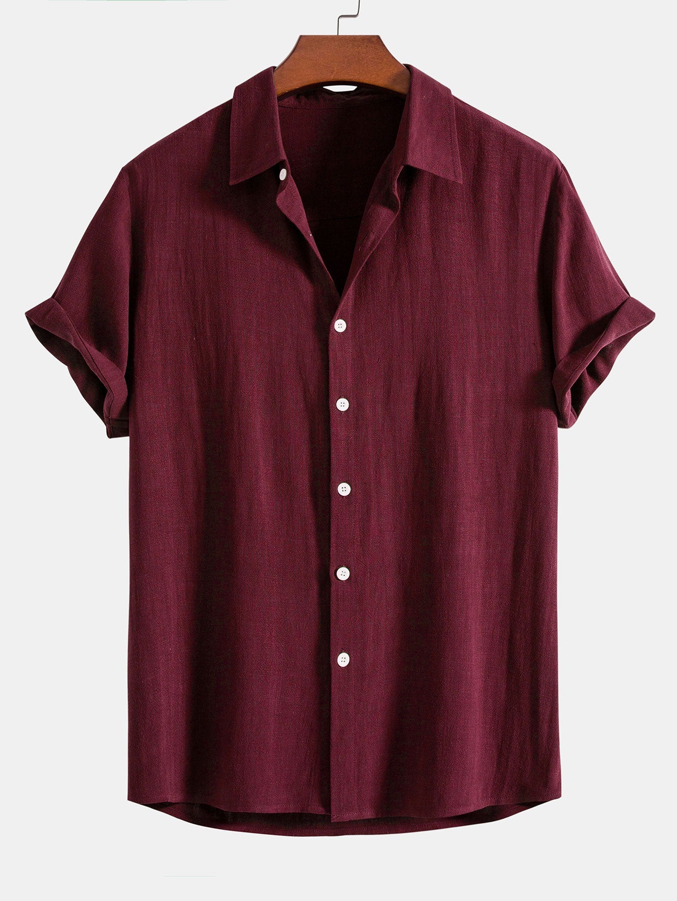 Breathable Linen-Rayon Blend Button-Front Shirt
