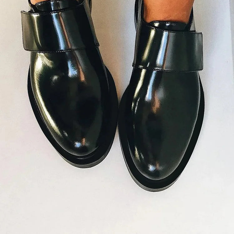 Women's Sleek Polished Strap Loafers