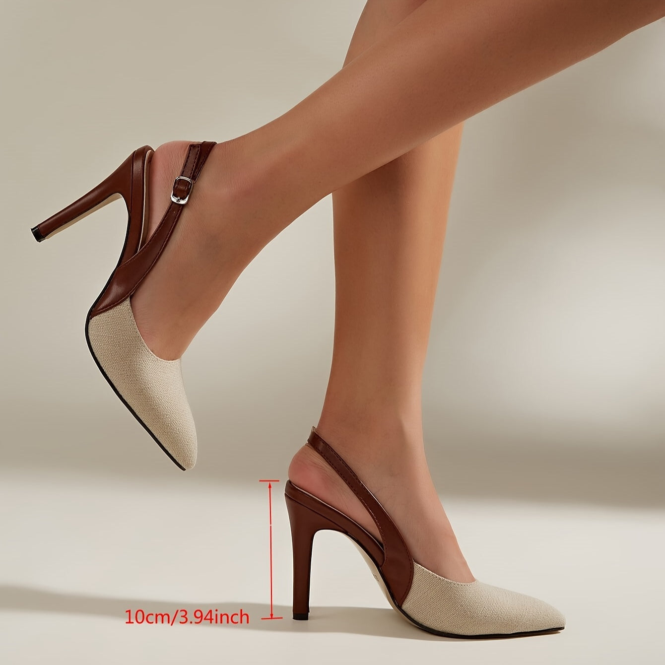 Women's Luxe Contrast Slingback Heels