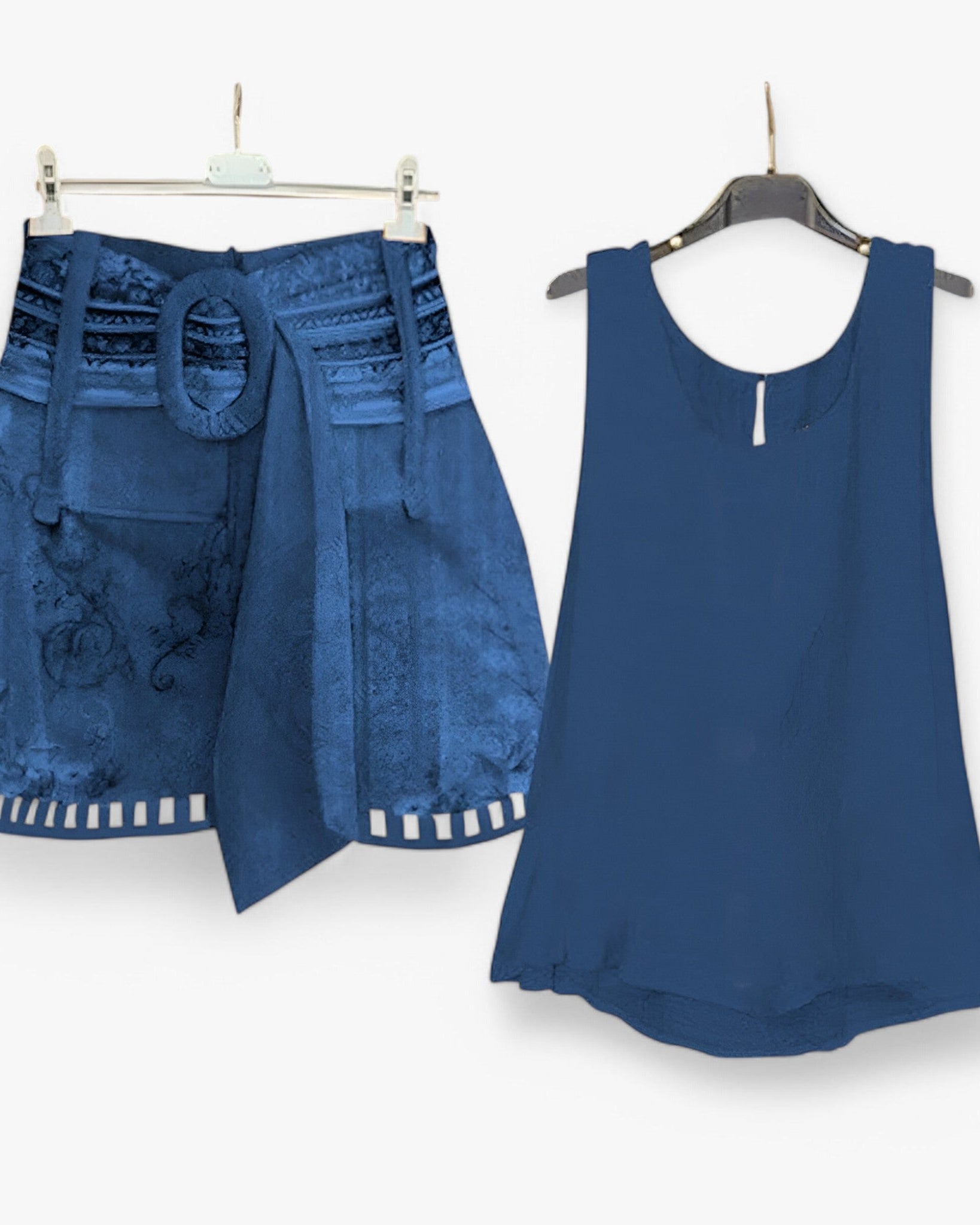 Sofia | Todelt sæt uden ærmer - Blå - women's fashion - {{ product_tags }