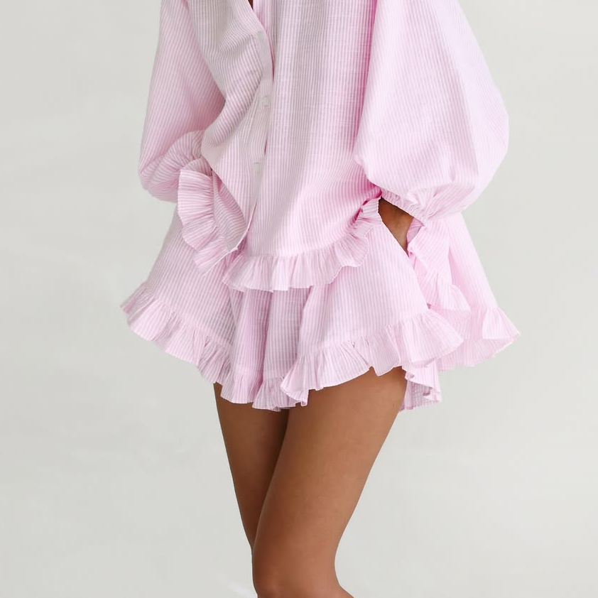 Ava – Playful Ruffle Set with Elegant Flair