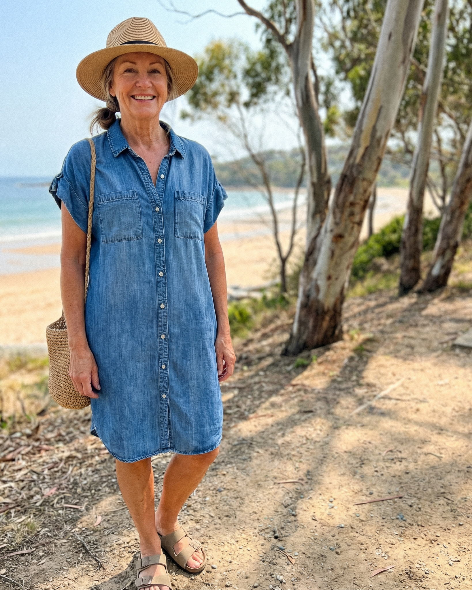 Bondi™ Casual Denim Print Dress — Effortless Everyday Style