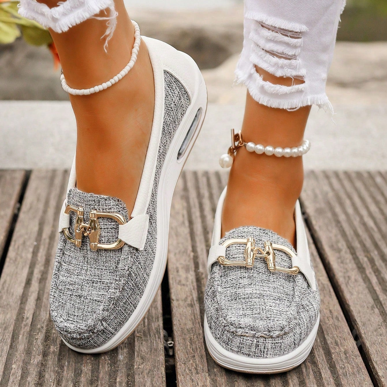 Elly - Chic Buckle Loafers