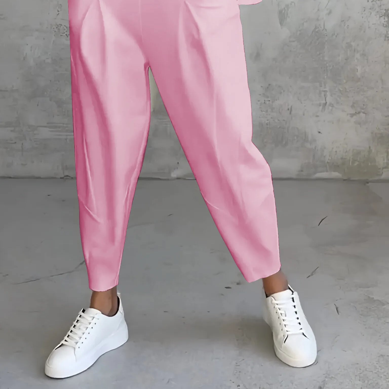 Alessandra Women's Casual Long-Sleeve Top & Harem Pants 2-Piece Set