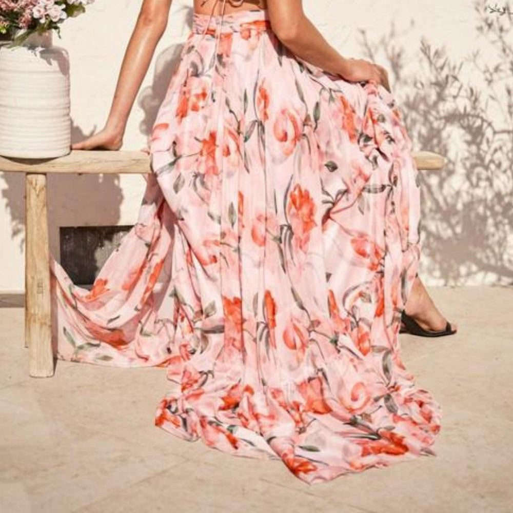 Women's Long patterned ankle-length dress