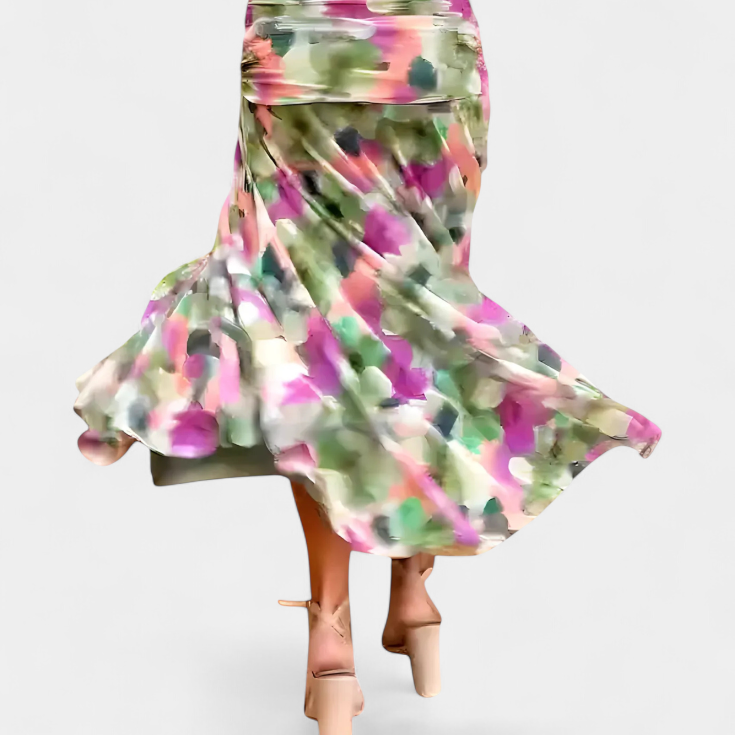 Elegant Long Dress with V-Neck