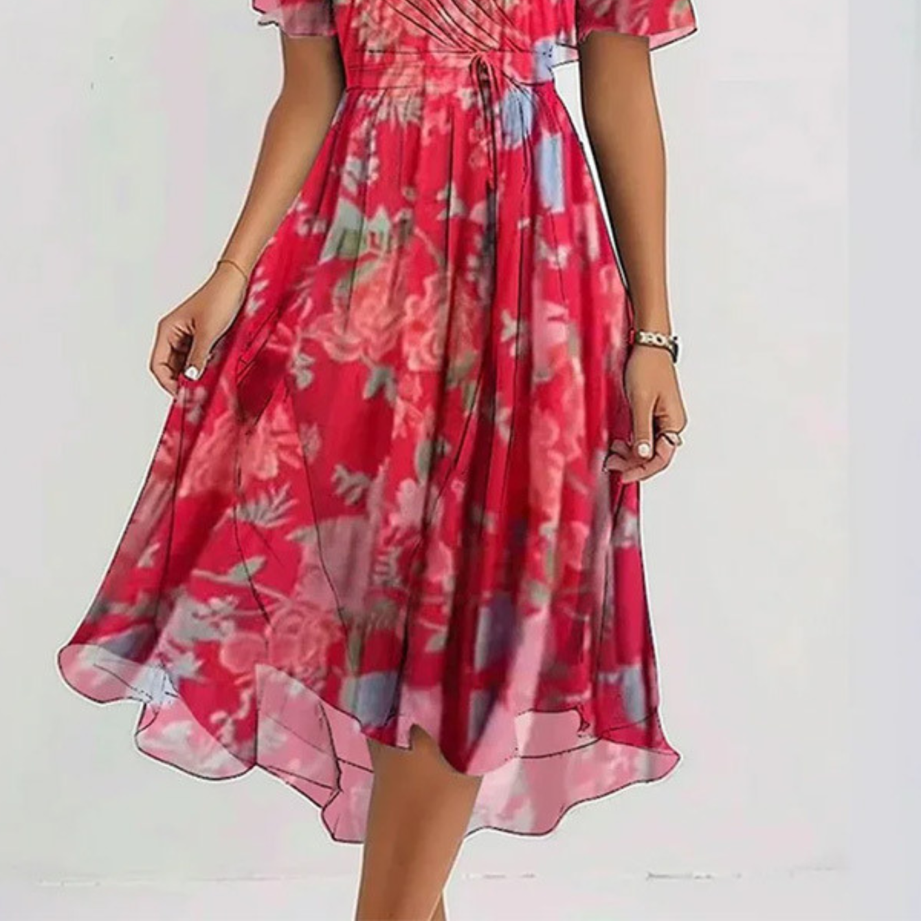 Women's Breezy Summer Dress with Belly Coverage
