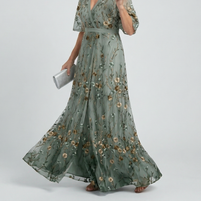 Selora | Halter Bloom Flow Maxi Dress