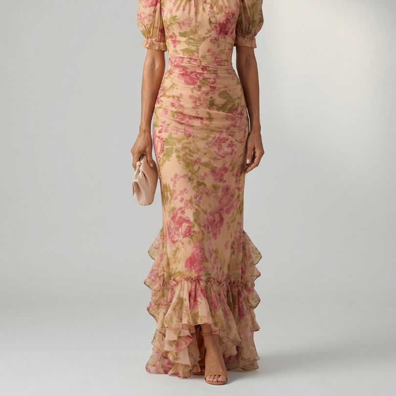 Vianne | Gentle High Neck Maxi Dress