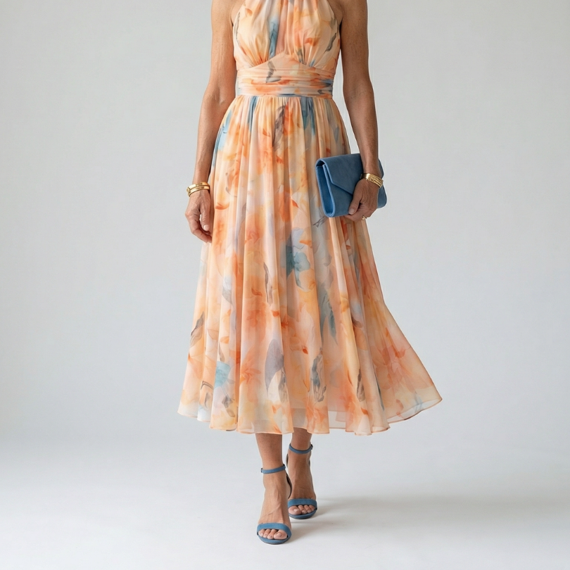 Elin | Soft Halter Midi Dress