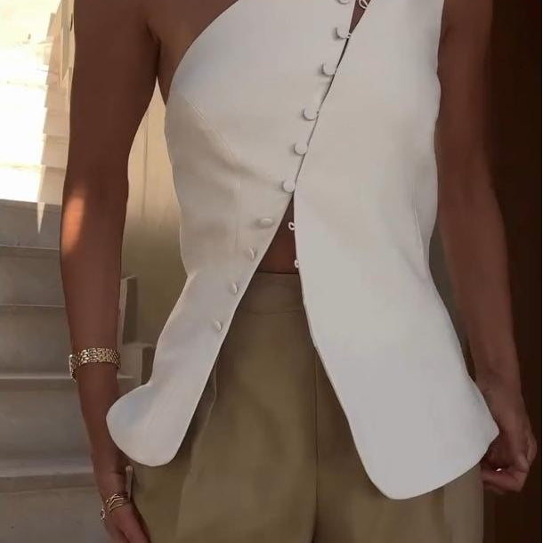Women's Modern, Asymmetric One-Shoulder Top