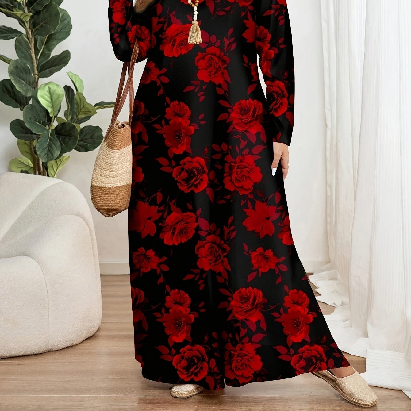 Women's Grace Floral Maxi Dress – Effortless Elegance for Any Occasion
