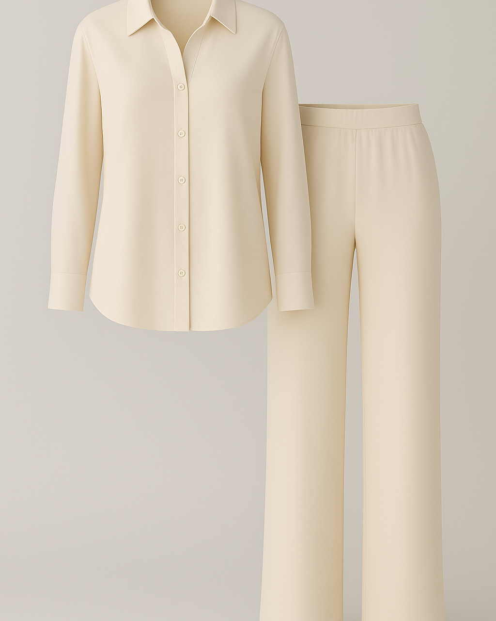 Claudia | Kvinders Elegant Sommersæt med Løs Pasform - Khaki - Kvinders sæt - {{ product_tags }