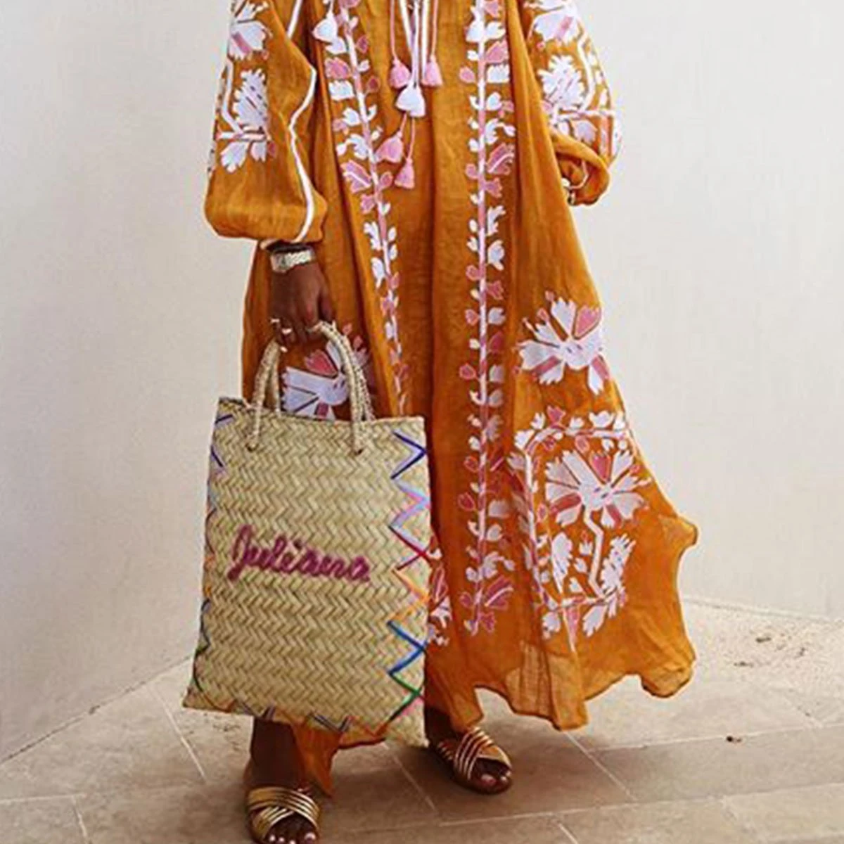 Women's Oversized Boho Printed Maxi Dress for a Comfortable and