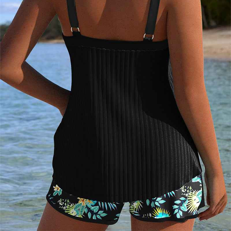 Muse® | Gestreifter Tankini mit zweigeteiltem Strandunterteil