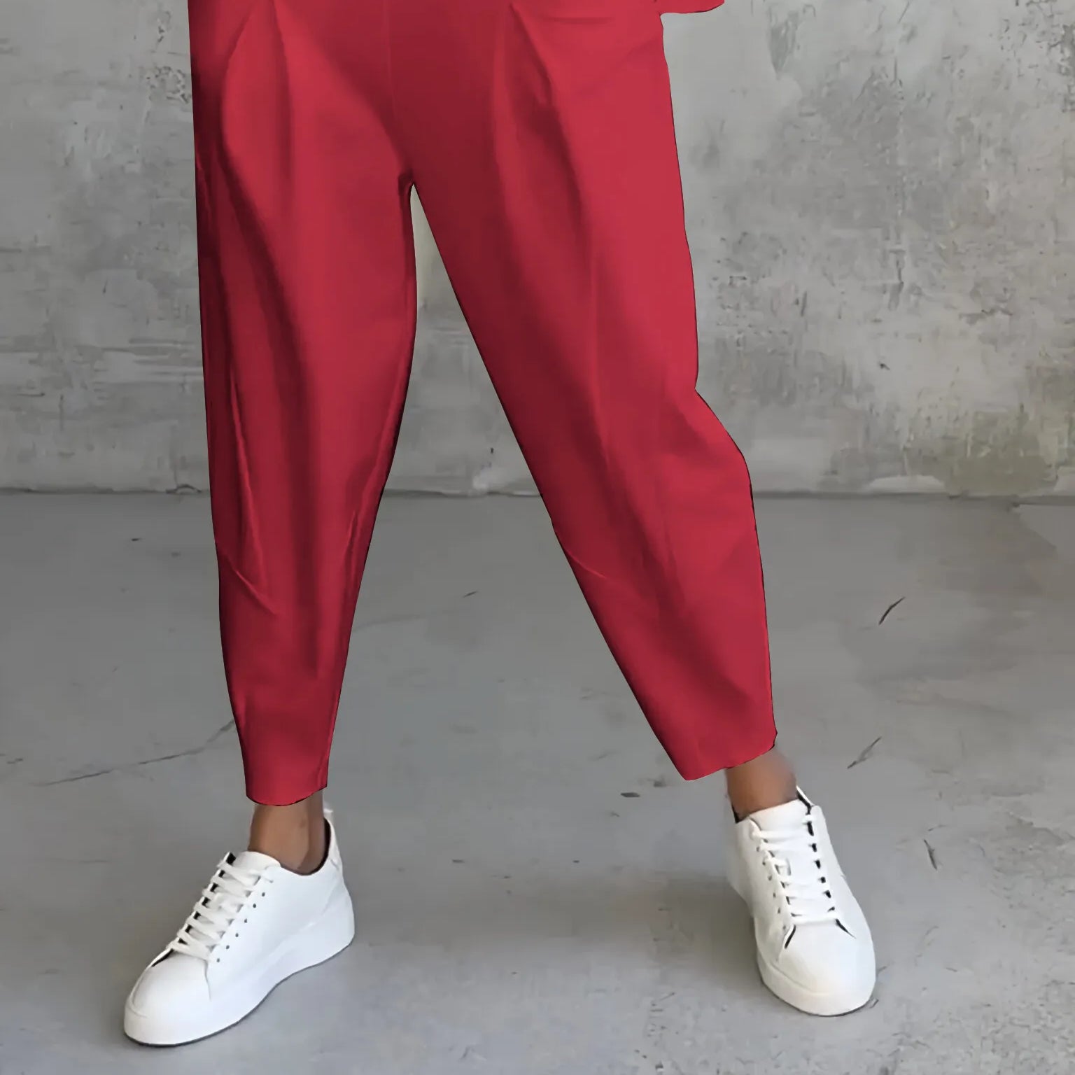 Alessandra Women's Casual Long-Sleeve Top & Harem Pants 2-Piece Set