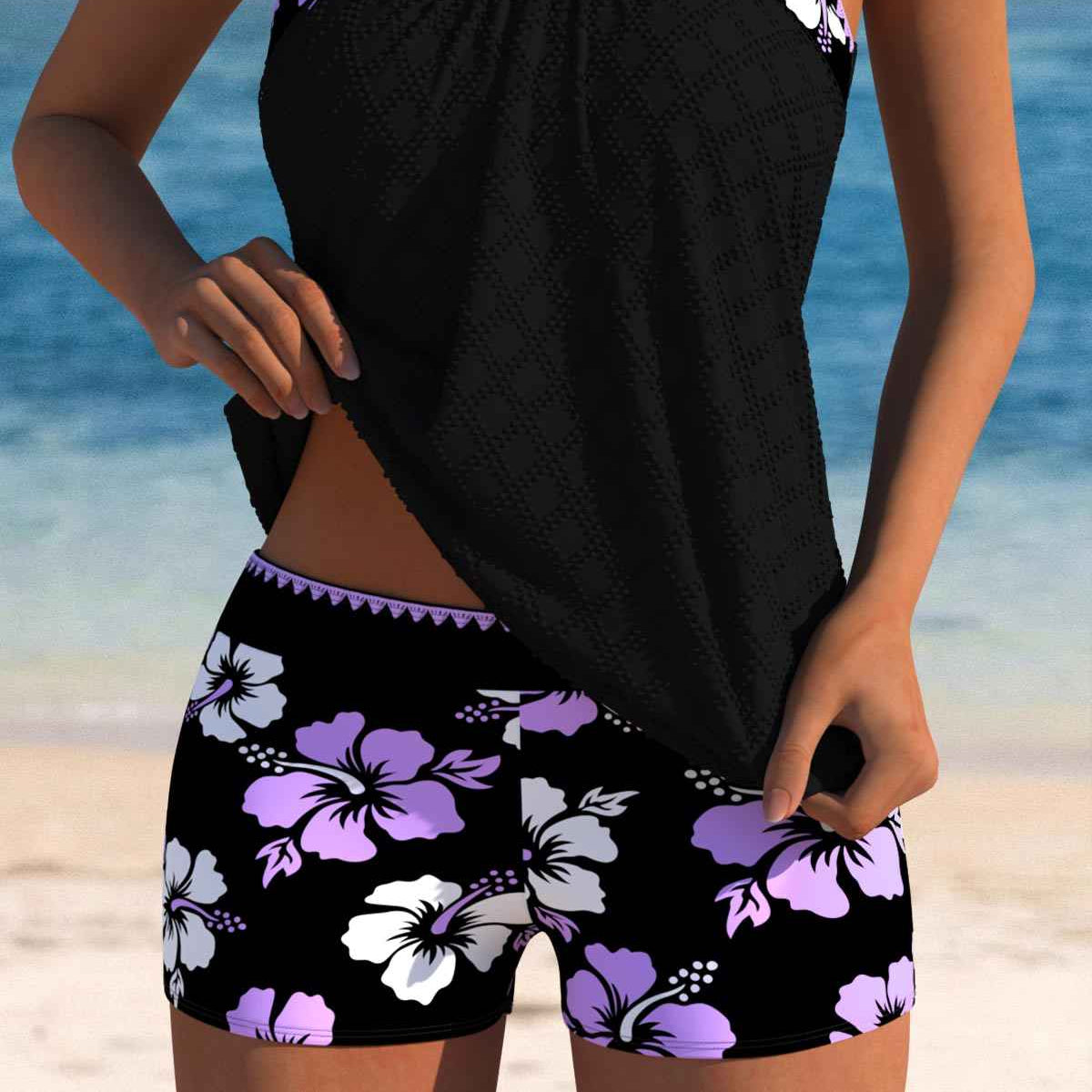 Arabelle Tankini-Set mit Blumendruck – Lebendige, schmeichelhafte Badebekleidung für Sommertage