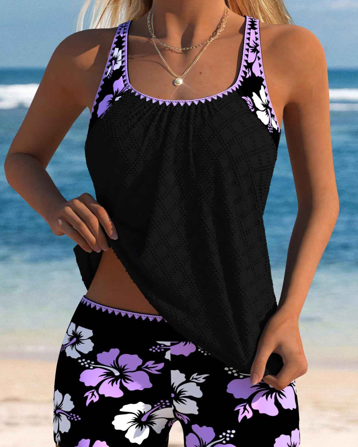 Arabelle Tankini-Set mit Blumendruck – Lebendige, schmeichelhafte Badebekleidung für Sommertage
