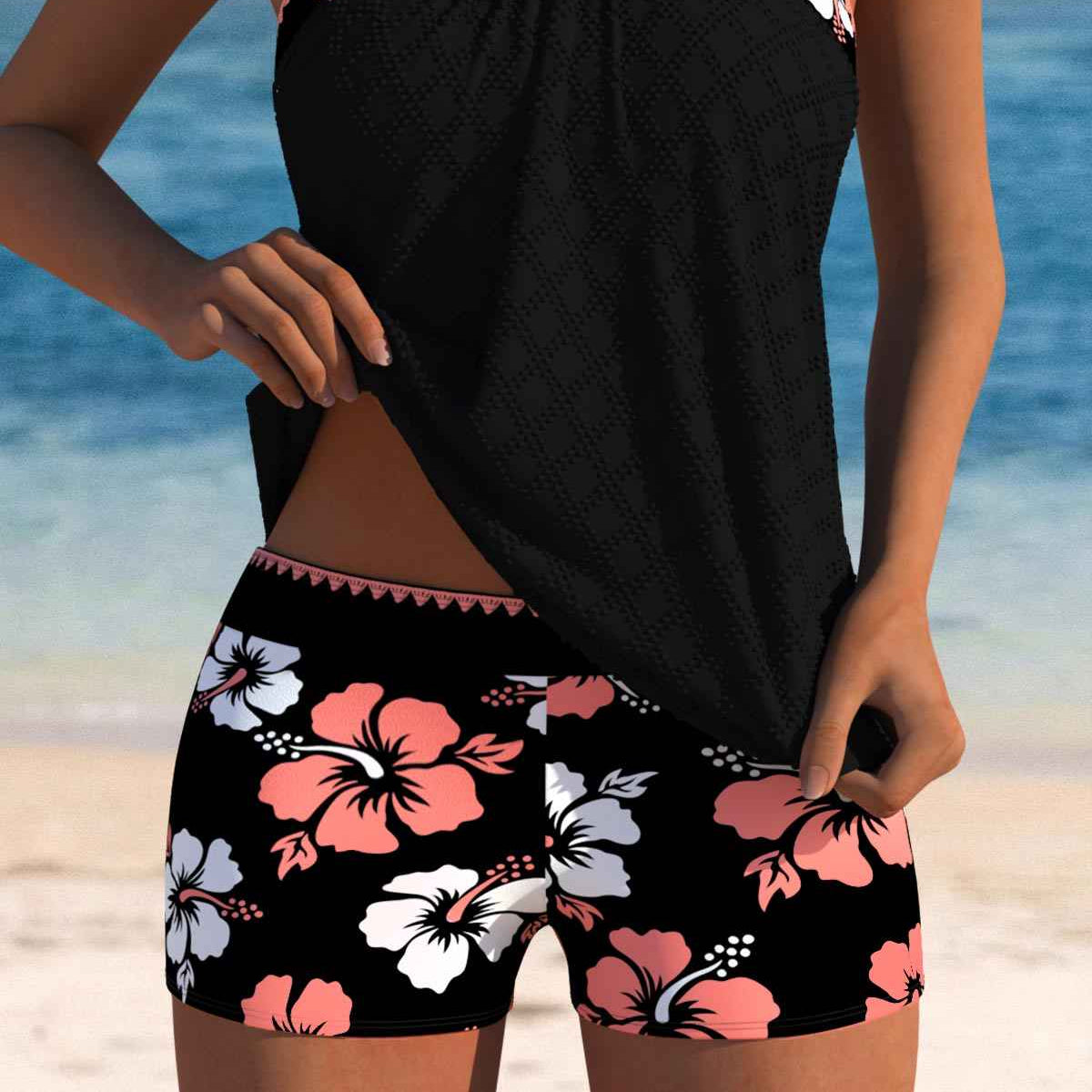 Arabelle Tankini-Set mit Blumendruck – Lebendige, schmeichelhafte Badebekleidung für Sommertage