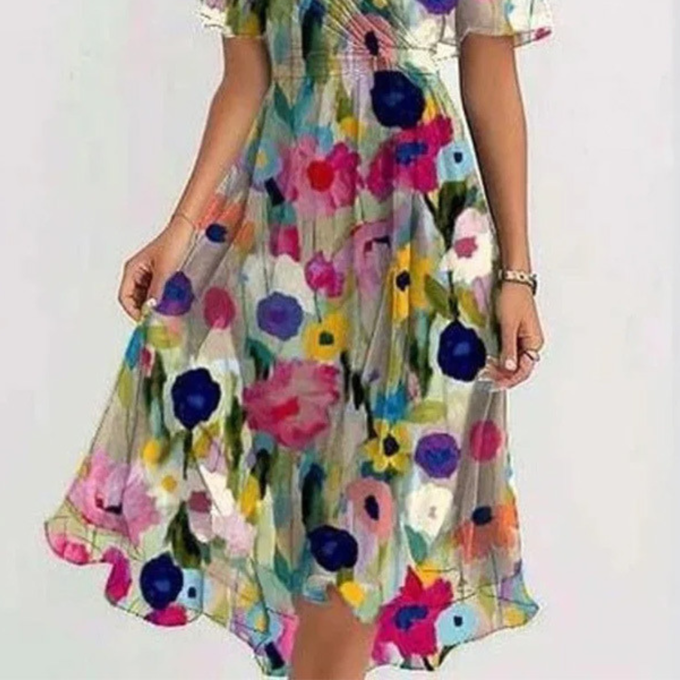 Women's Breezy Summer Dress with Belly Coverage