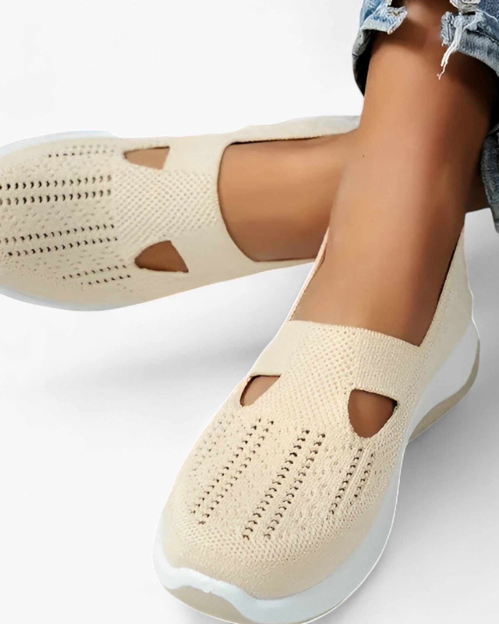Clare | Bløde sko – Letvægts og støddæmpende - Beige - shoes - {{ product_tags }
