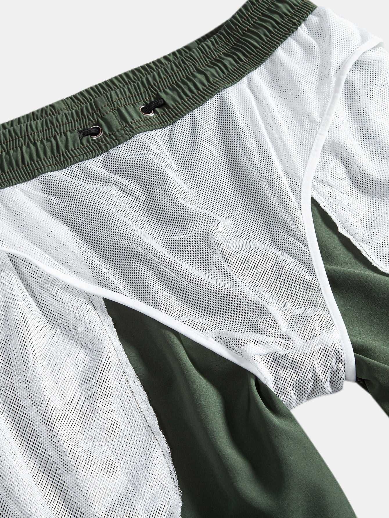 California Palm Tree Print Linen-Look Cotton Button-Up Shirt & Swim Shorts Set