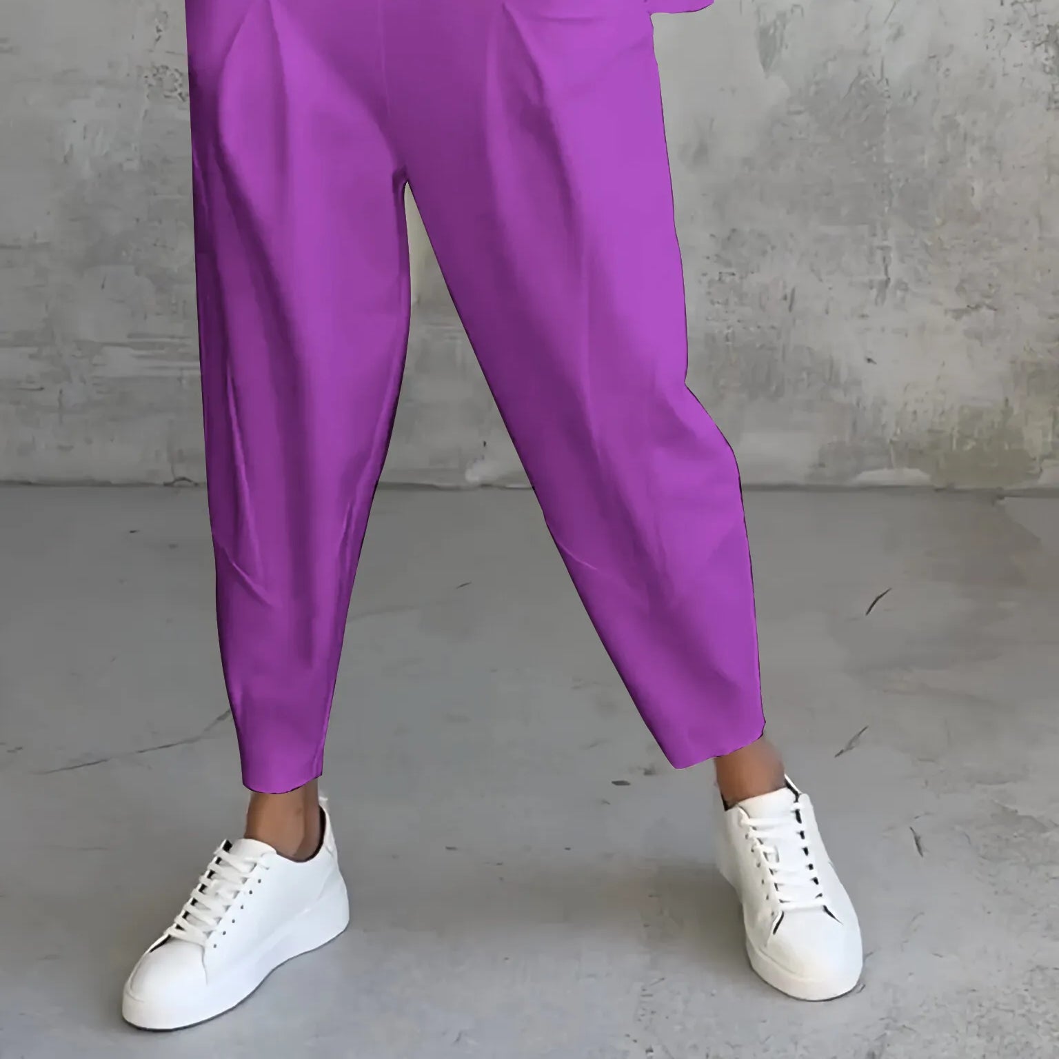 Alessandra Women's Casual Long-Sleeve Top & Harem Pants 2-Piece Set