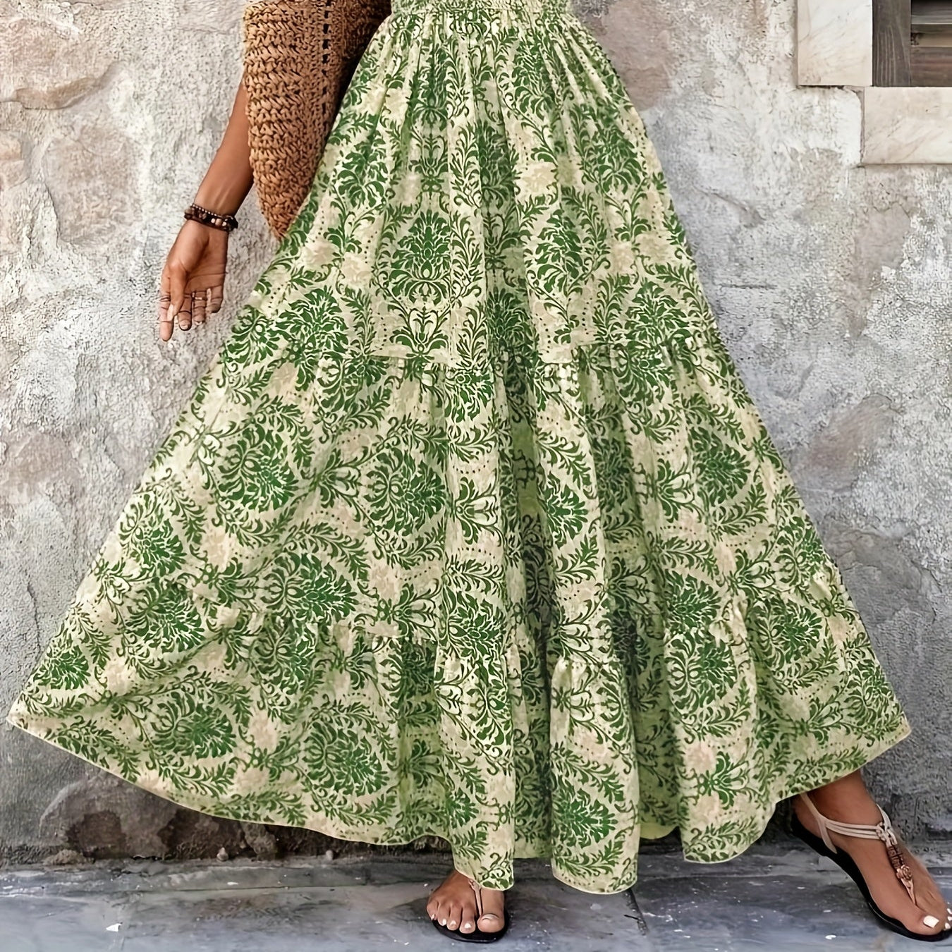 Seraphina – Boho V-Neck Maxi Dress