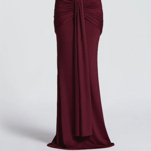 Women's Elegant Strapless Lace-up Maxi Dress for a Stunning Look