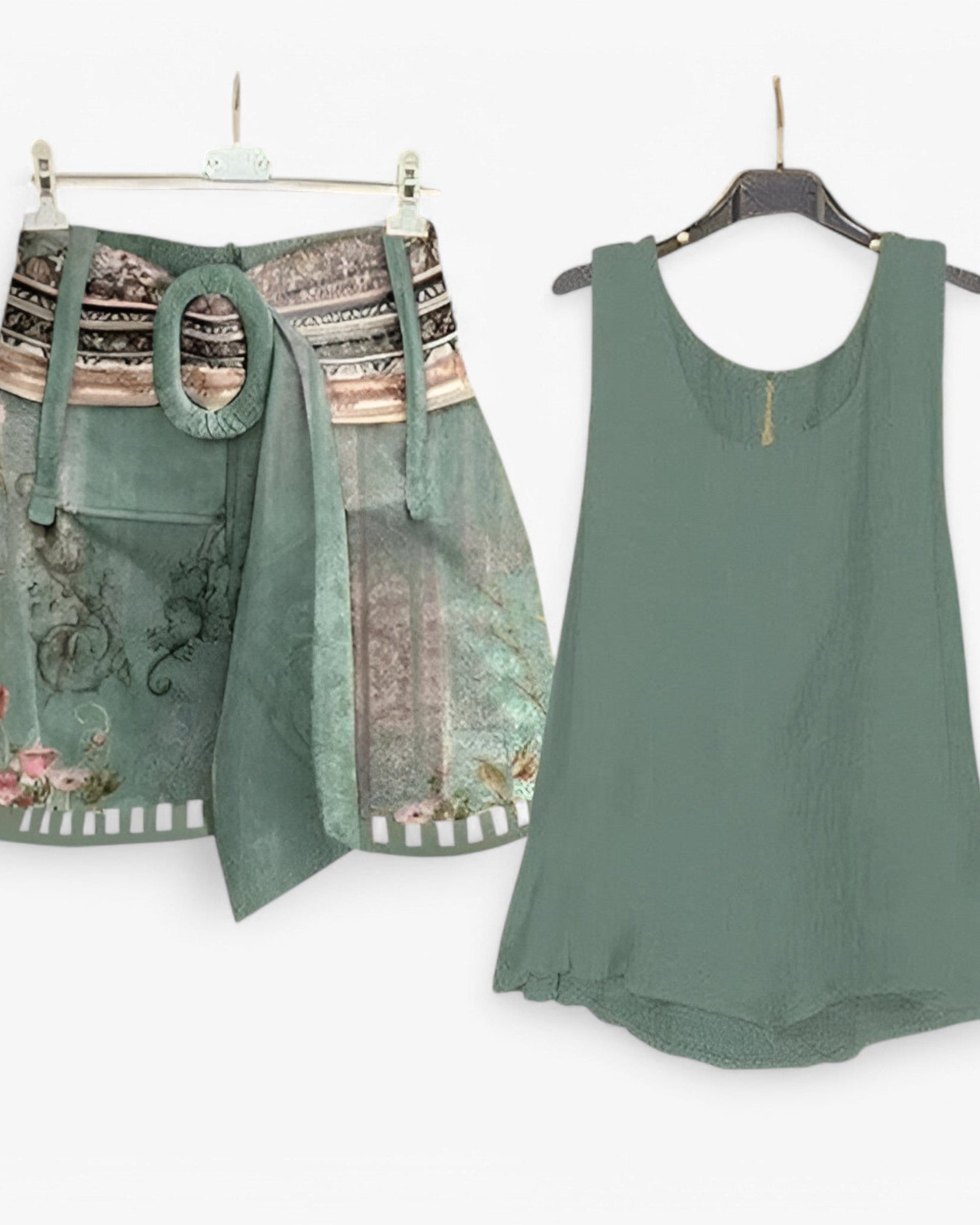 Sofia | Todelt sæt uden ærmer - Grøn - women's fashion - {{ product_tags }