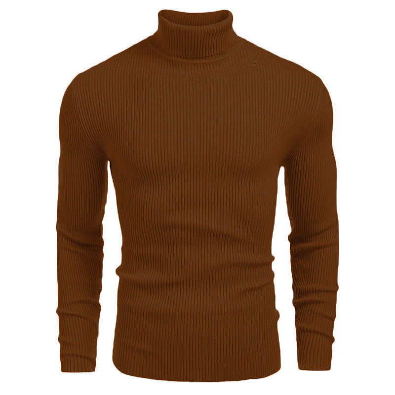 Slim-Fit Ribbed Turtleneck Sweater — Sleek, Cozy Knit