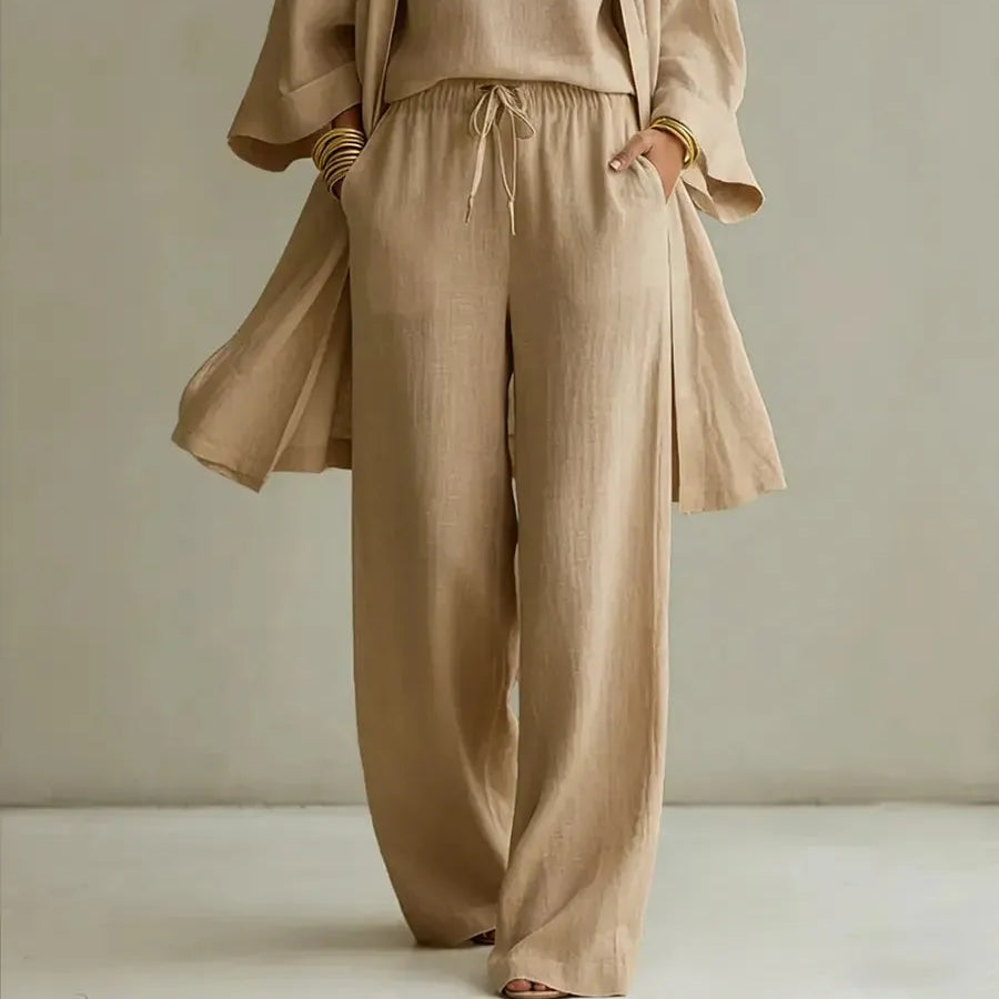 Elara | Effortless Linen-Cotton Three-Piece Set