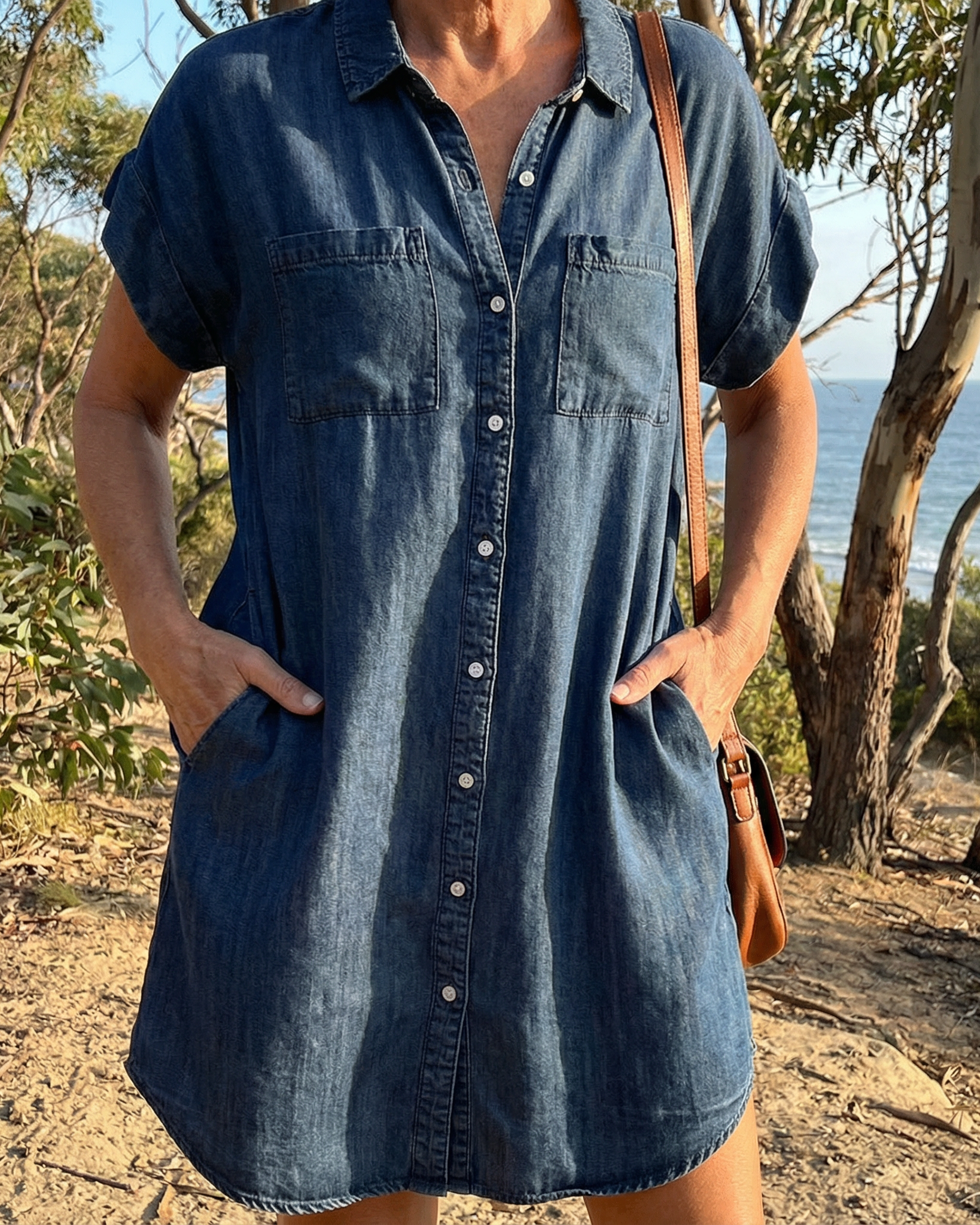 Bondi™ Casual Denim Print Dress — Effortless Everyday Style