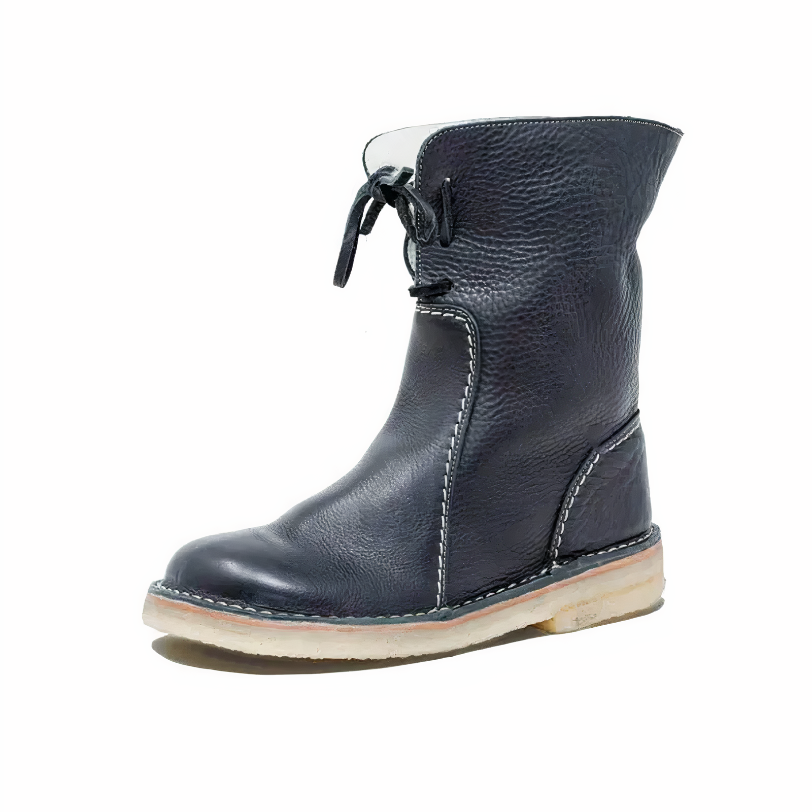 Chic Women's Casual Leather Mid-Calf Boots for Everyday Style and Comfort