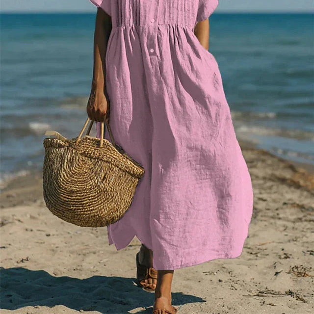 Alice Button-Front Shirt Dress
