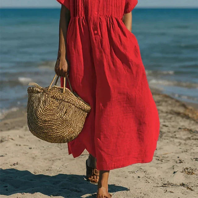 Alice Button-Front Shirt Dress
