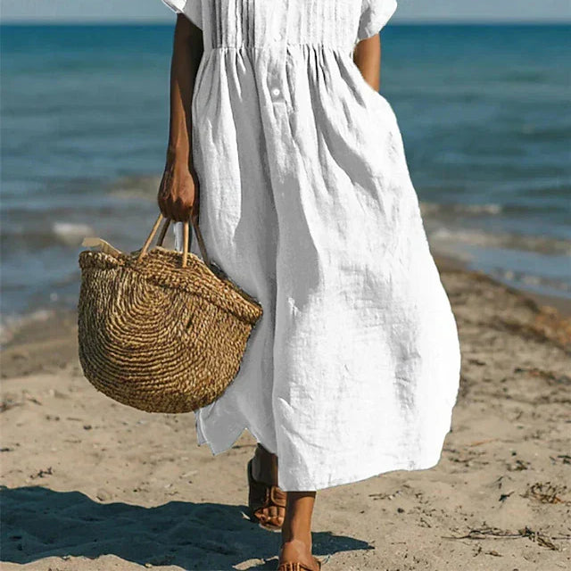 Alice Button-Front Shirt Dress