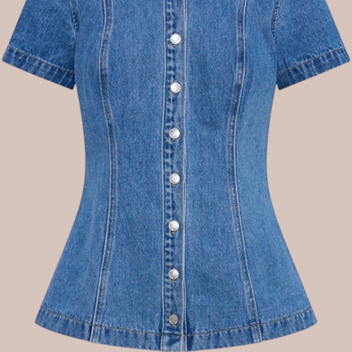Women's Marvelle Denim Button-Up Skirt Set - Effortless Chic Denim