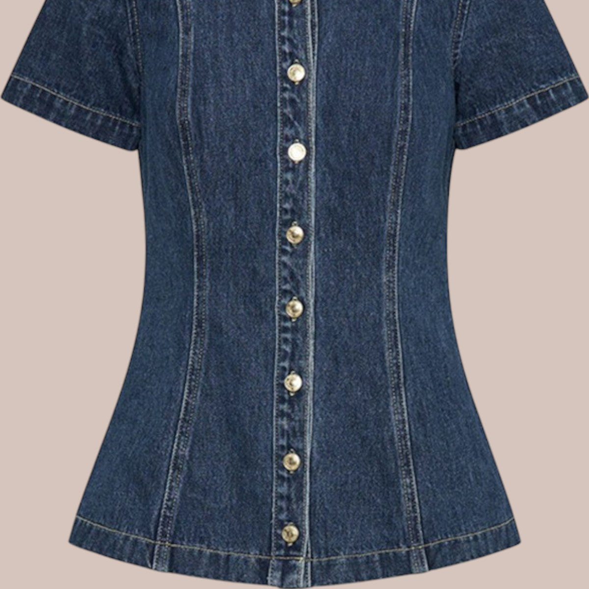 Women's Marvelle Denim Button-Up Skirt Set - Effortless Chic Denim