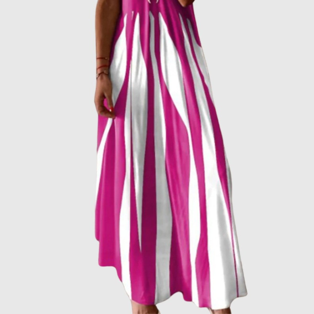 Women's Chic Sleeveless Striped Maxi Dress