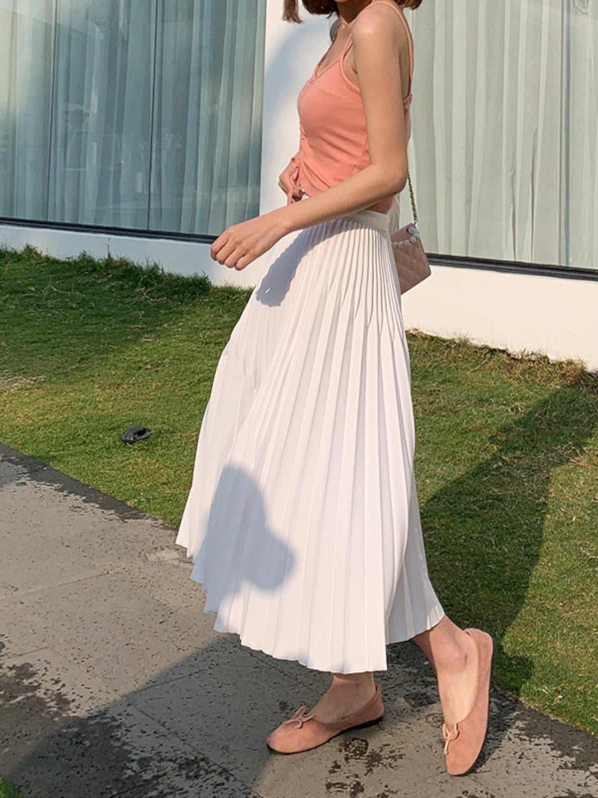 Amelia Classic A-Line Pleated Skirt - Timeless Silhouette, Flattering Pleats