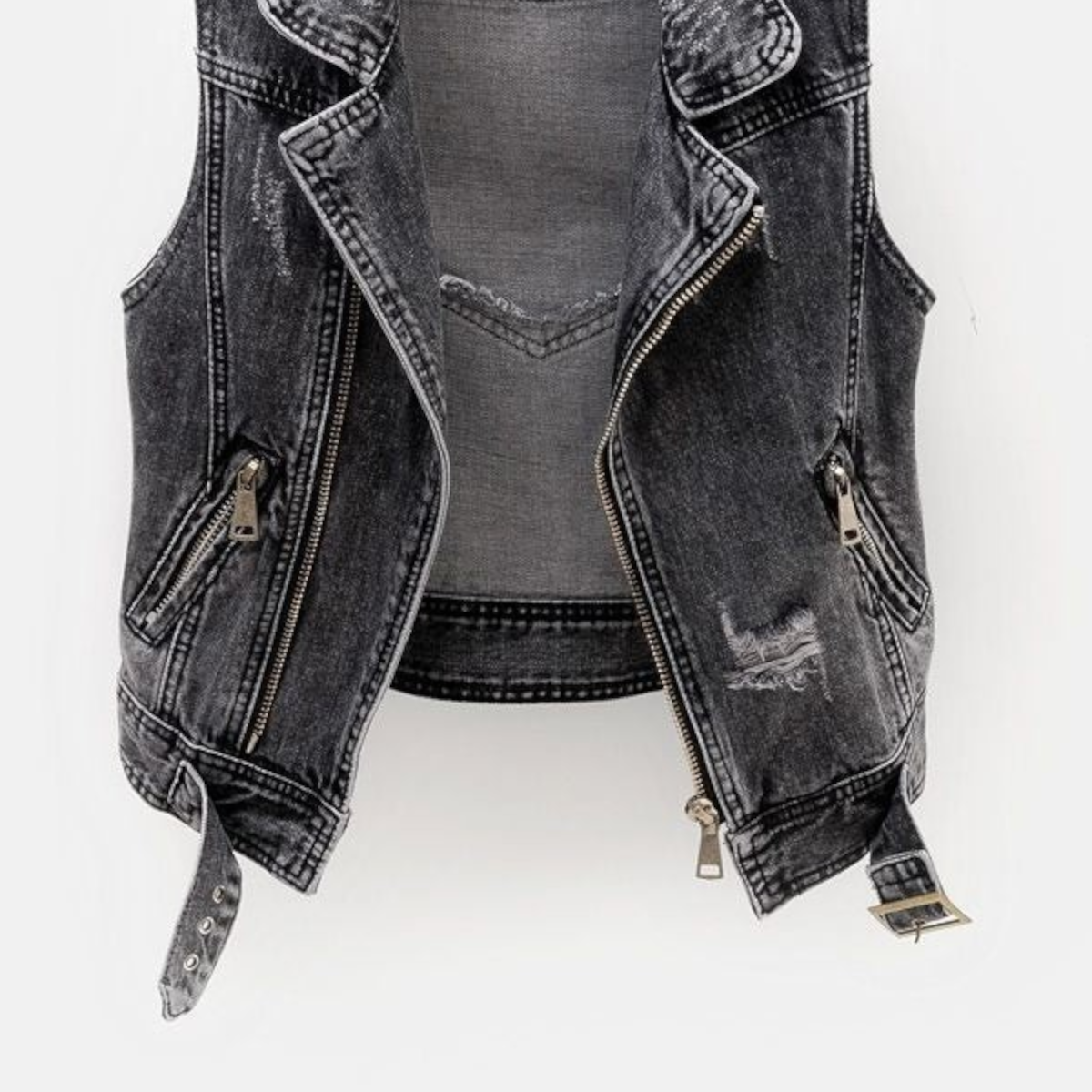 Ruby Denim Waistcoat - Chic, Versatile Denim Layer