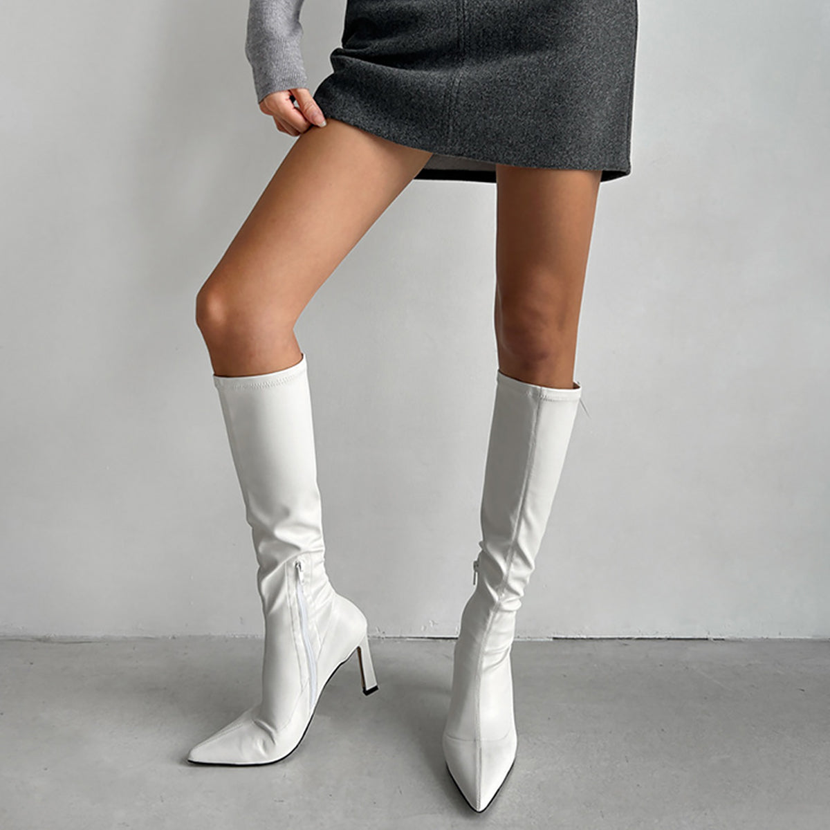 Women's Leisure Piping-Trim A-Line Skirt