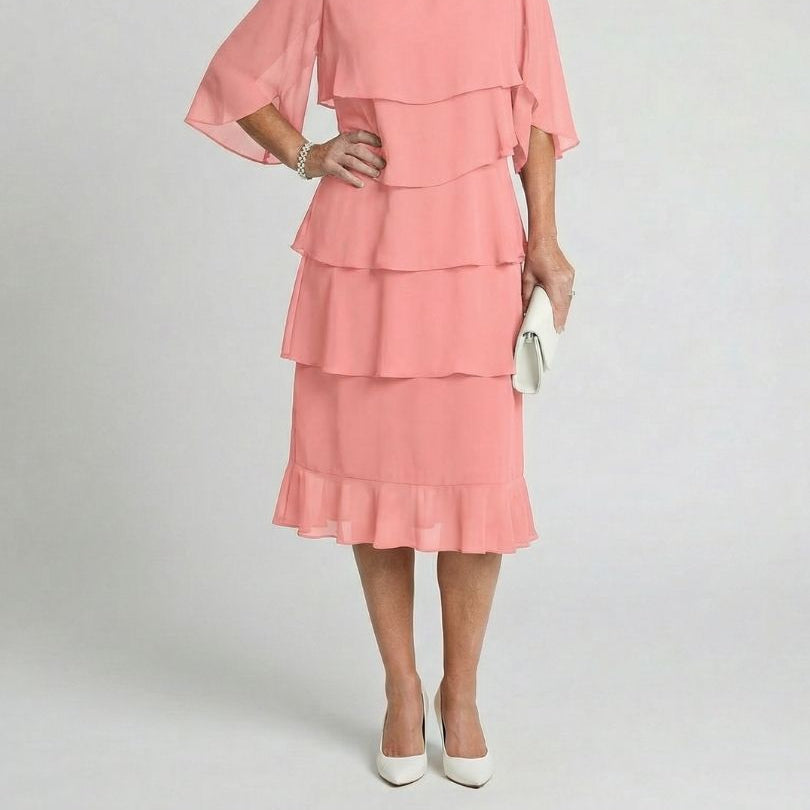 Layered Tier Midi Dress