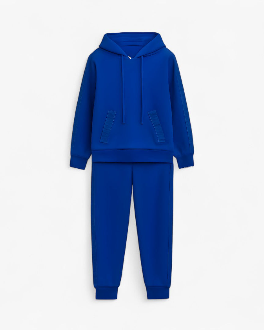 Annika | Sæt med hættetrøje og glitrende elementer - Blau - women's fashion - {{ product_tags }