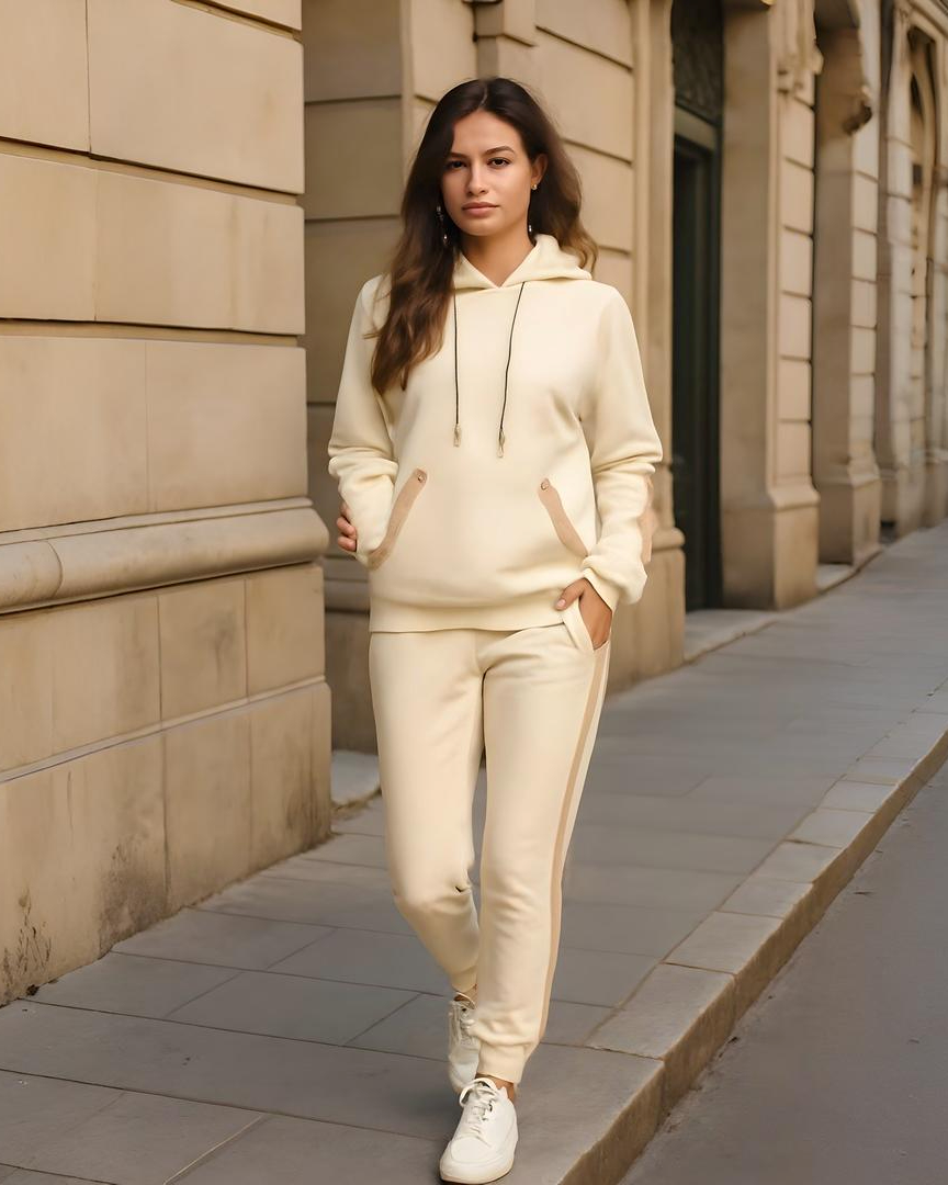 Annika | Sæt med hættetrøje og glitrende elementer - - women's fashion - {{ product_tags }