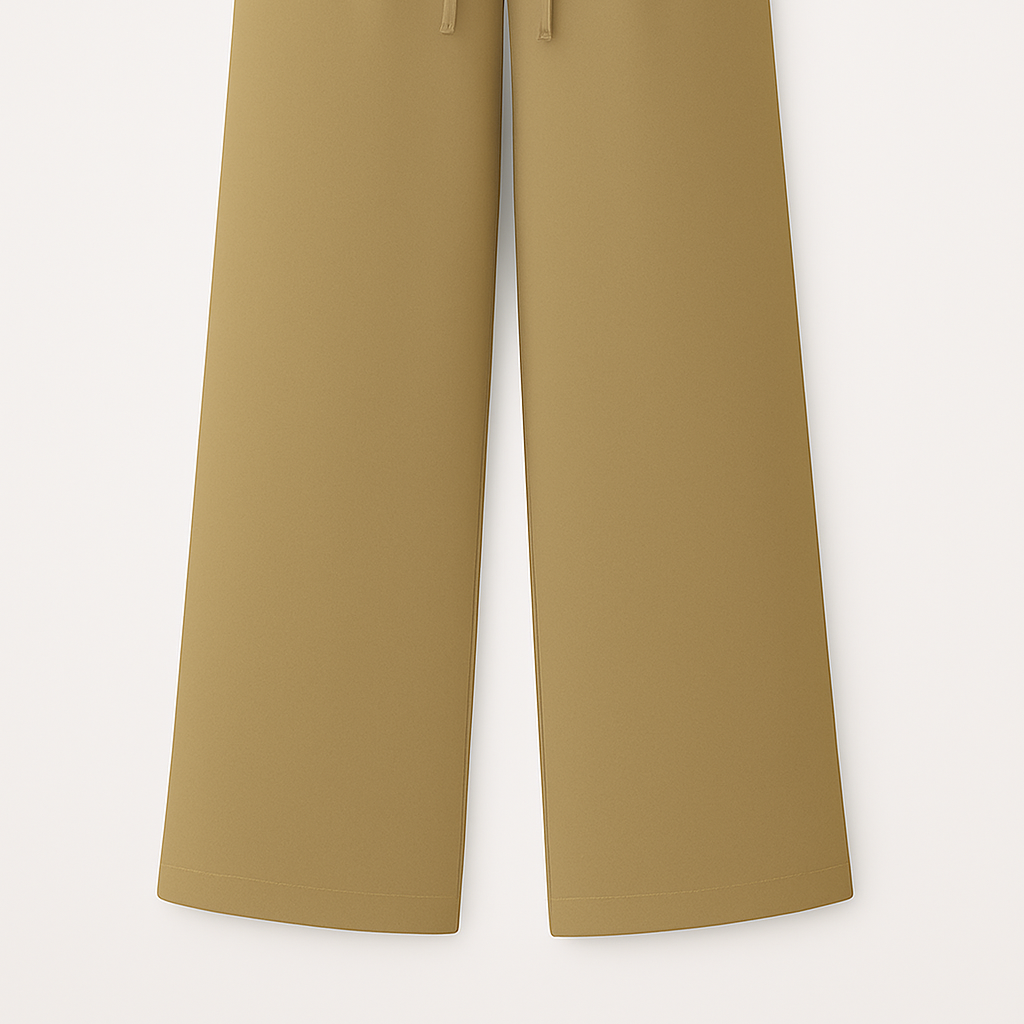Women's Waisted Palazzo Pants with Tie Belt — Elegant Comfort for Any