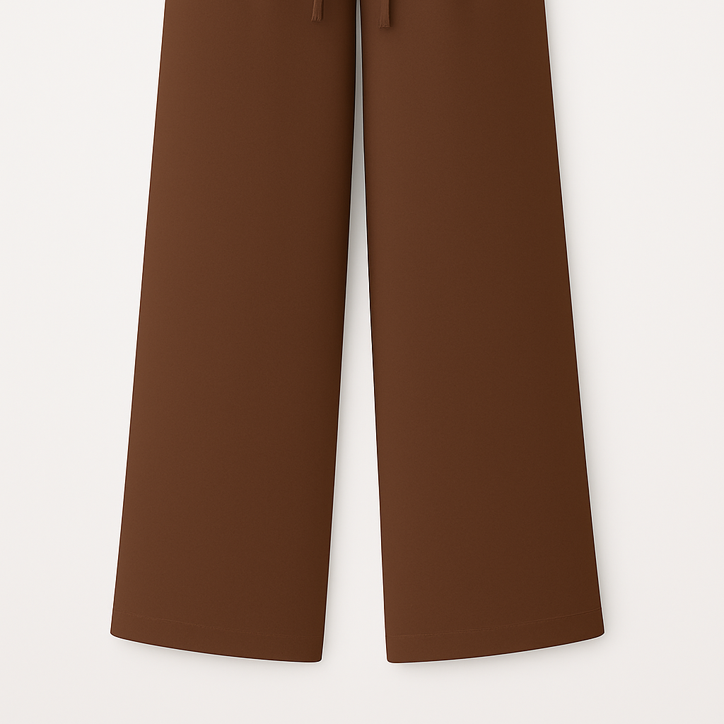 Women's Waisted Palazzo Pants with Tie Belt — Elegant Comfort for Any