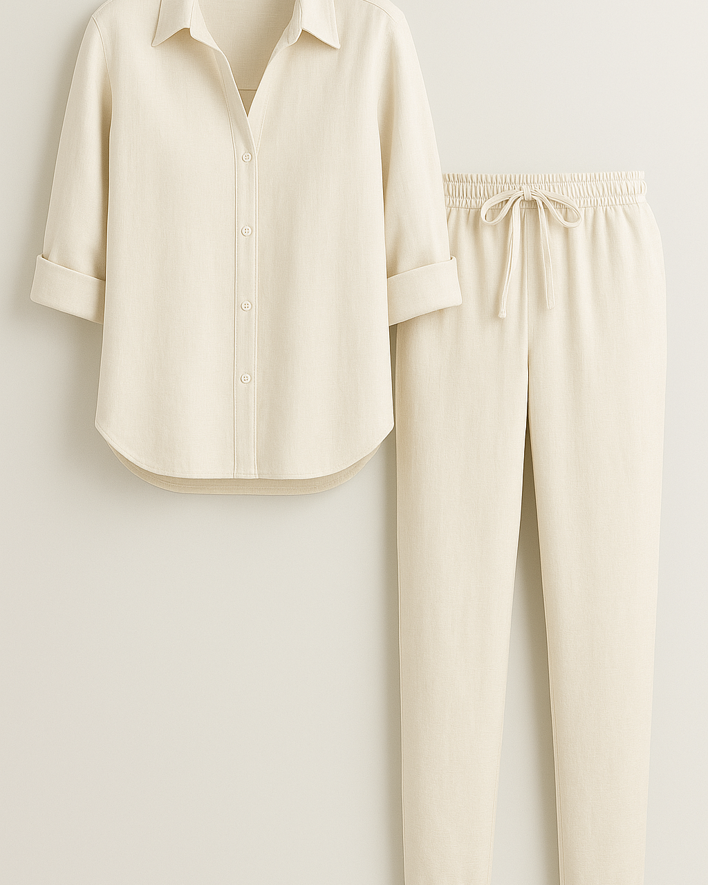 Beth | Elegant Sommersæt i Linned og Bomuld - - Sætter - {{ product_tags }