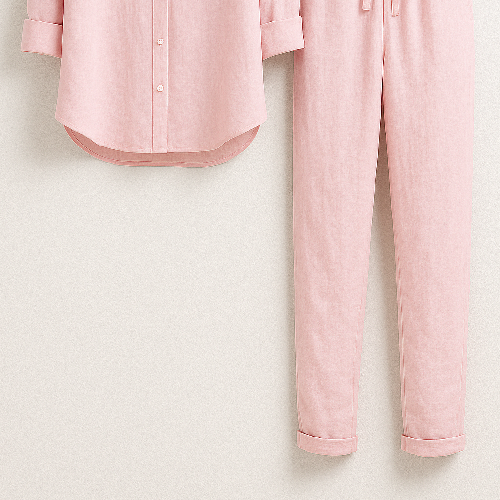 Beth | Elegant Sommersæt i Linned og Bomuld - - Sætter - {{ product_tags }